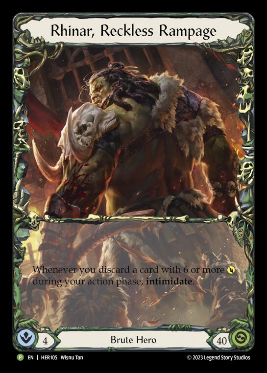 Rhinar, Reckless Rampage [HER105] (Promo)  Rainbow Foil | Webway Games