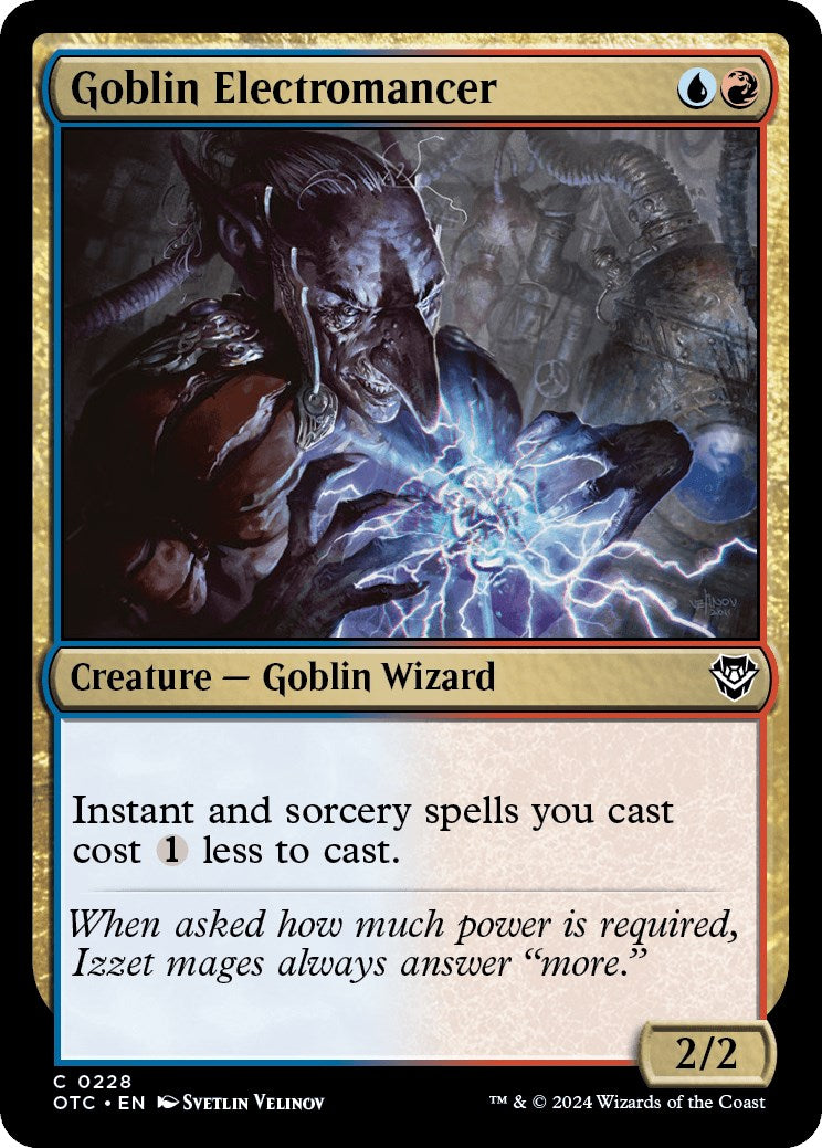 Goblin Electromancer [Outlaws of Thunder Junction Commander] | Webway Games