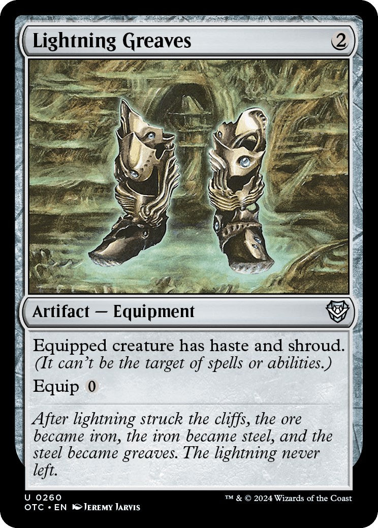 Lightning Greaves [Outlaws of Thunder Junction Commander] | Webway Games