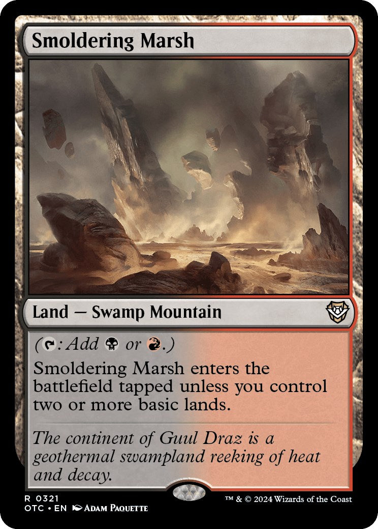 Smoldering Marsh [Outlaws of Thunder Junction Commander] | Webway Games