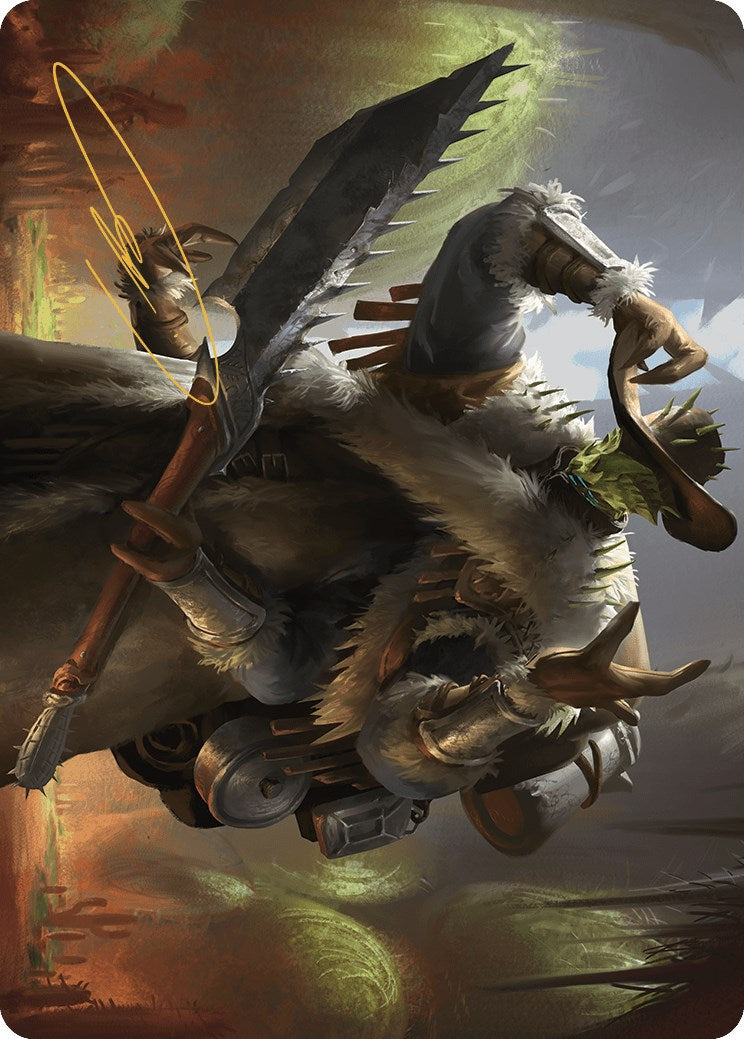 Hardbristle Bandit Art Card (Gold-Stamped Signature) [Outlaws of Thunder Junction Art Series] | Webway Games