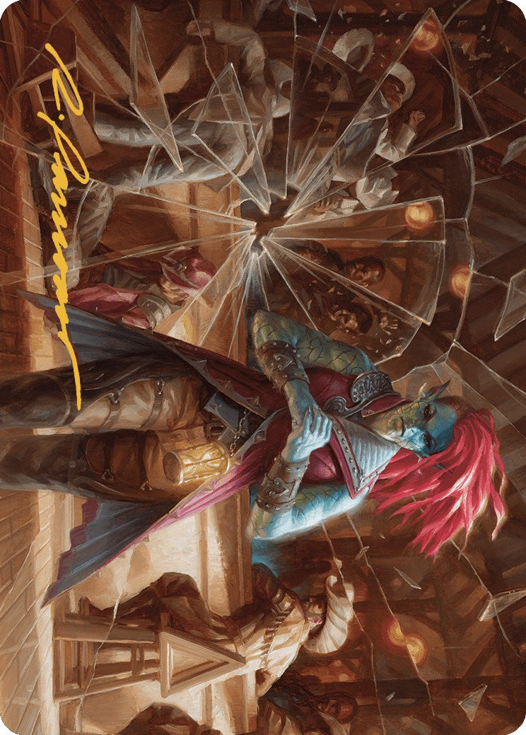 Obeka, Splitter of Seconds Art Card (Gold-Stamped Signature) [Outlaws of Thunder Junction Art Series] | Webway Games