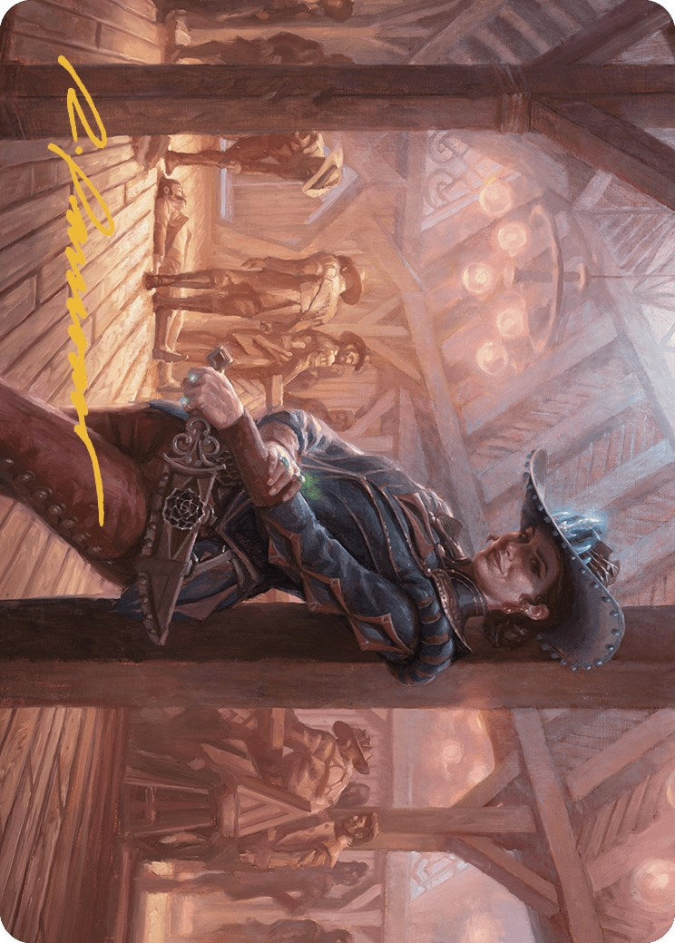 Marchesa, Dealer of Death Art Card (Gold-Stamped Signature) [Outlaws of Thunder Junction Art Series] | Webway Games