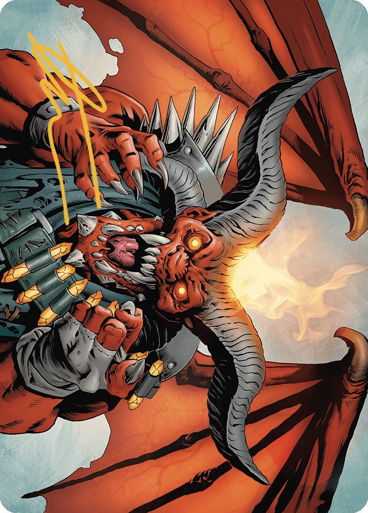 Rakdos, the Muscle Art Card (Gold-Stamped Signature) [Outlaws of Thunder Junction Art Series] | Webway Games