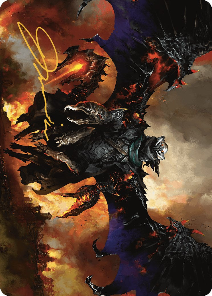 Akul the Unrepentant Art Card (Gold-Stamped Signature) [Outlaws of Thunder Junction Art Series] | Webway Games