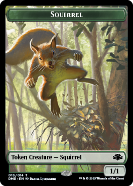 Goblin // Squirrel Double-Sided Token [Dominaria Remastered Tokens] | Webway Games