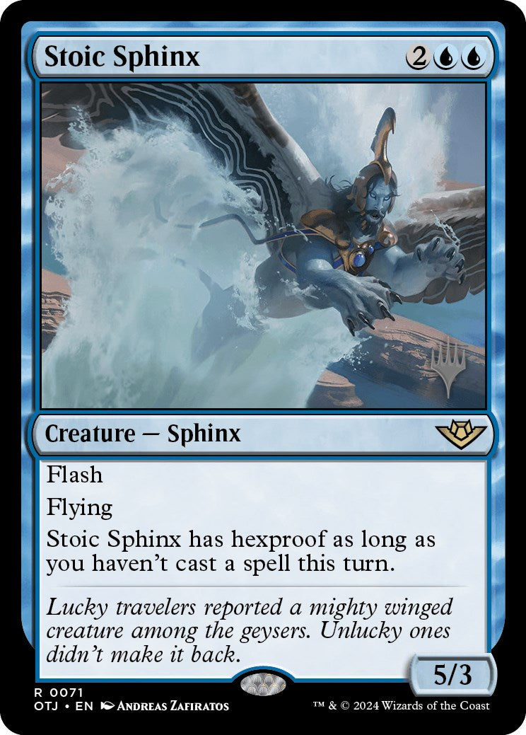 Stoic Sphinx (Promo Pack) [Outlaws of Thunder Junction Promos] | Webway Games