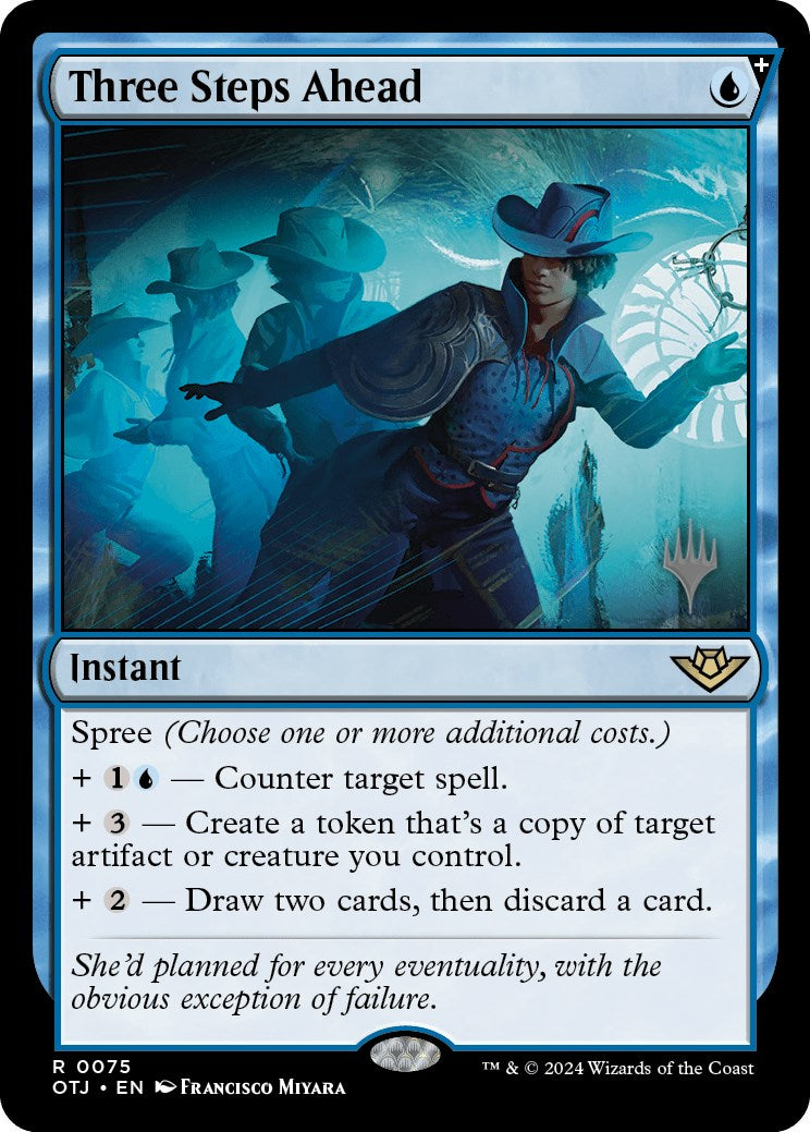 Three Steps Ahead (Promo Pack) [Outlaws of Thunder Junction Promos] | Webway Games