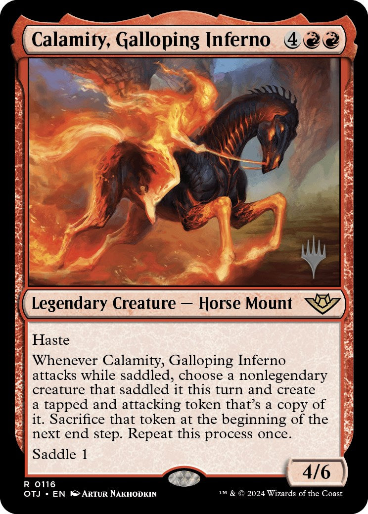 Calamity, Galloping Inferno (Promo Pack) [Outlaws of Thunder Junction Promos] | Webway Games