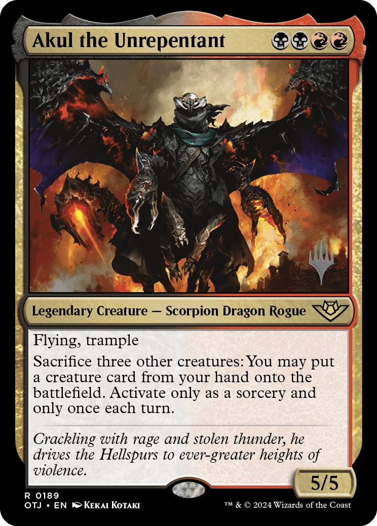Akul the Unrepentant (Promo Pack) [Outlaws of Thunder Junction Promos] | Webway Games