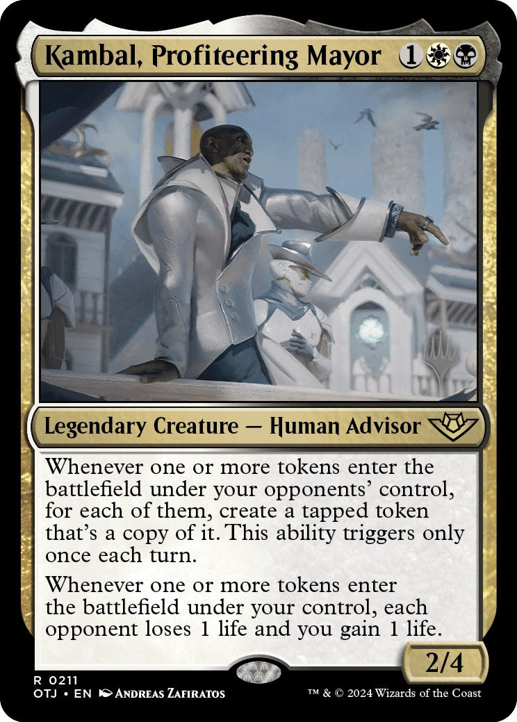 Kambal, Profiteering Mayor (Promo Pack) [Outlaws of Thunder Junction Promos] | Webway Games
