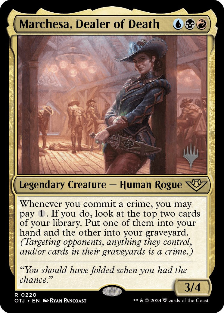 Marchesa, Dealer of Death (Promo Pack) [Outlaws of Thunder Junction Promos] | Webway Games