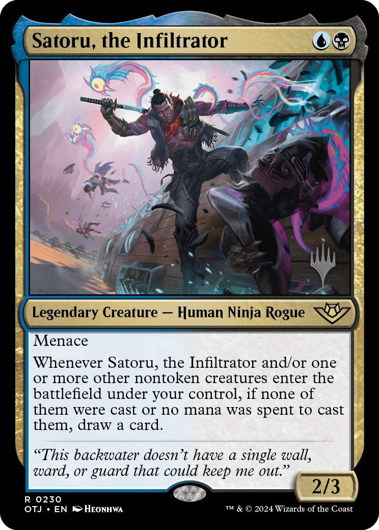 Satoru, the Infiltrator (Promo Pack) [Outlaws of Thunder Junction Promos] | Webway Games