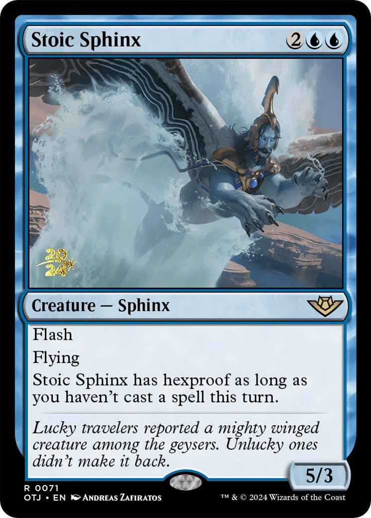 Stoic Sphinx [Outlaws of Thunder Junction Prerelease Promos] | Webway Games