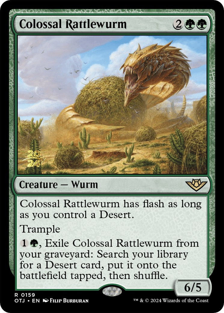 Colossal Rattlewurm [Outlaws of Thunder Junction Prerelease Promos] | Webway Games