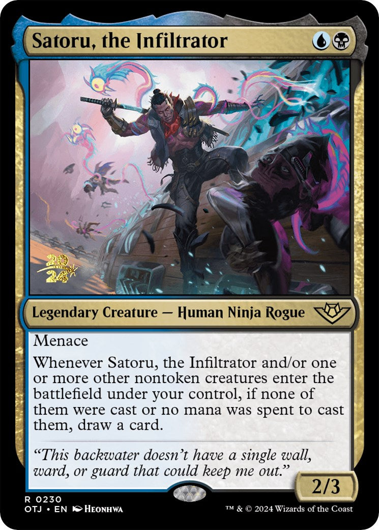 Satoru, the Infiltrator [Outlaws of Thunder Junction Prerelease Promos] | Webway Games