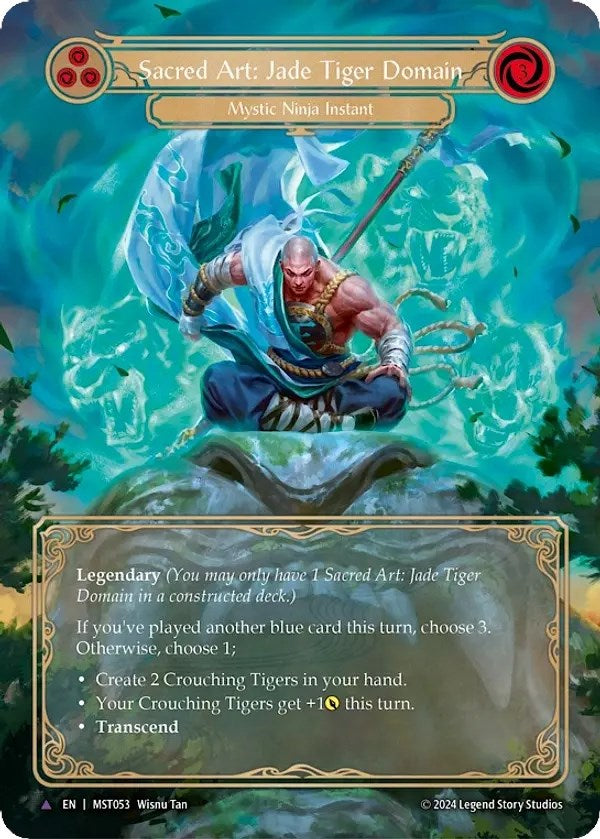 Sacred Art: Jade Tiger Domain (Marvel) [MST053] (Part the Mistveil)  Cold Foil | Webway Games