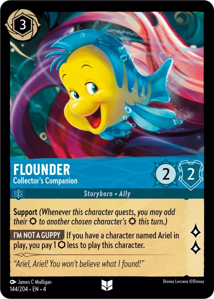 Flounder - Collector's Companion (144/204) [Ursula's Return] | Webway Games