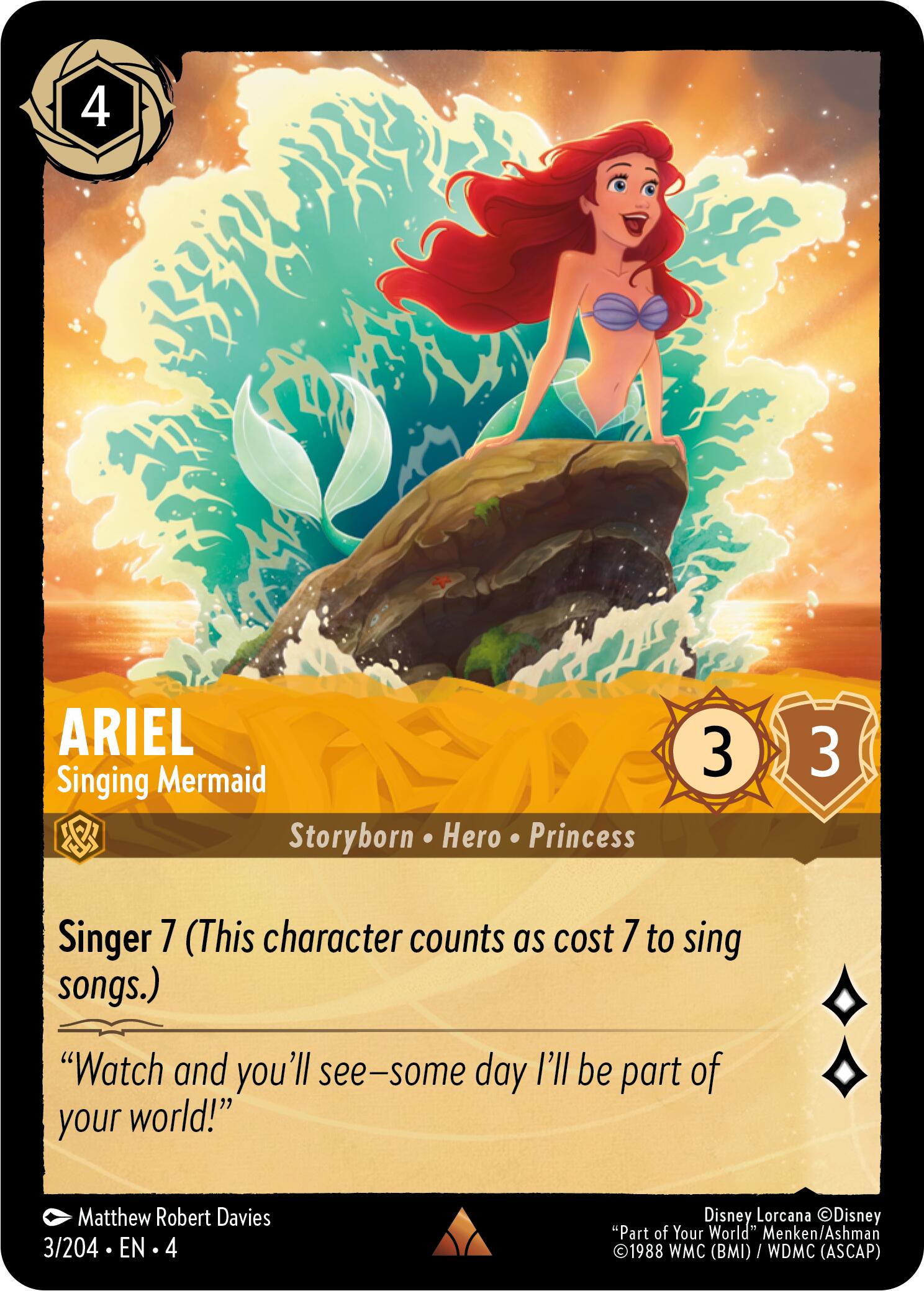 Ariel - Singing Mermaid (3/204) [Ursula's Return] | Webway Games