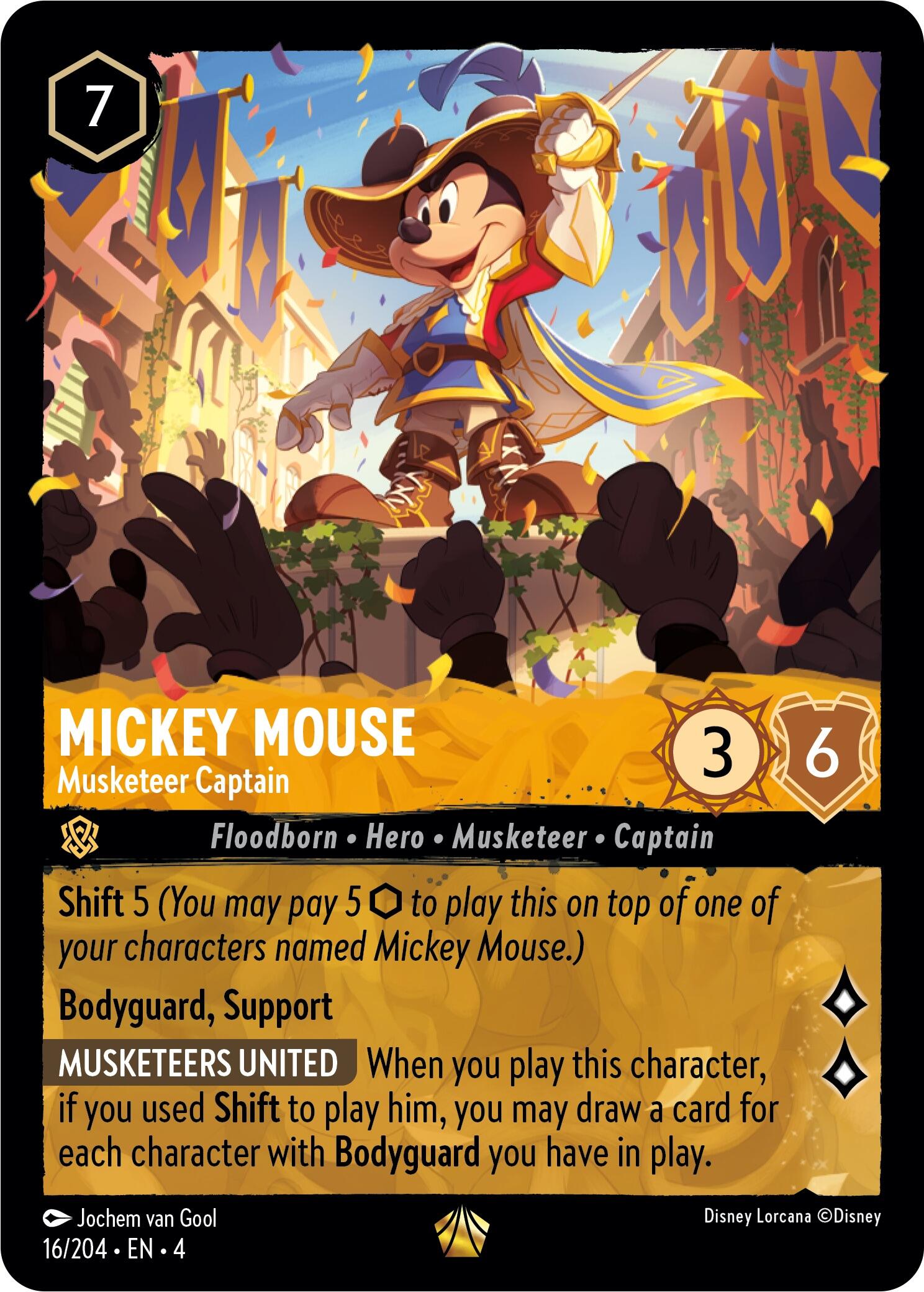 Mickey Mouse - Musketeer Captain (16/204) [Ursula's Return] | Webway Games