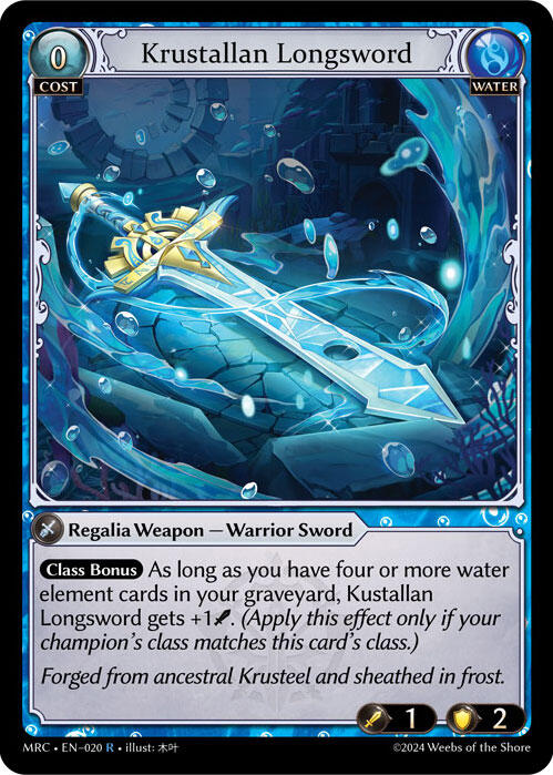 Krustallan Longsword (020) [Mercurial Heart] | Webway Games