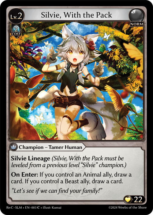 Silvie, With the Pack (003) [Silvie Re:Collection, Slime Sovereign] | Webway Games