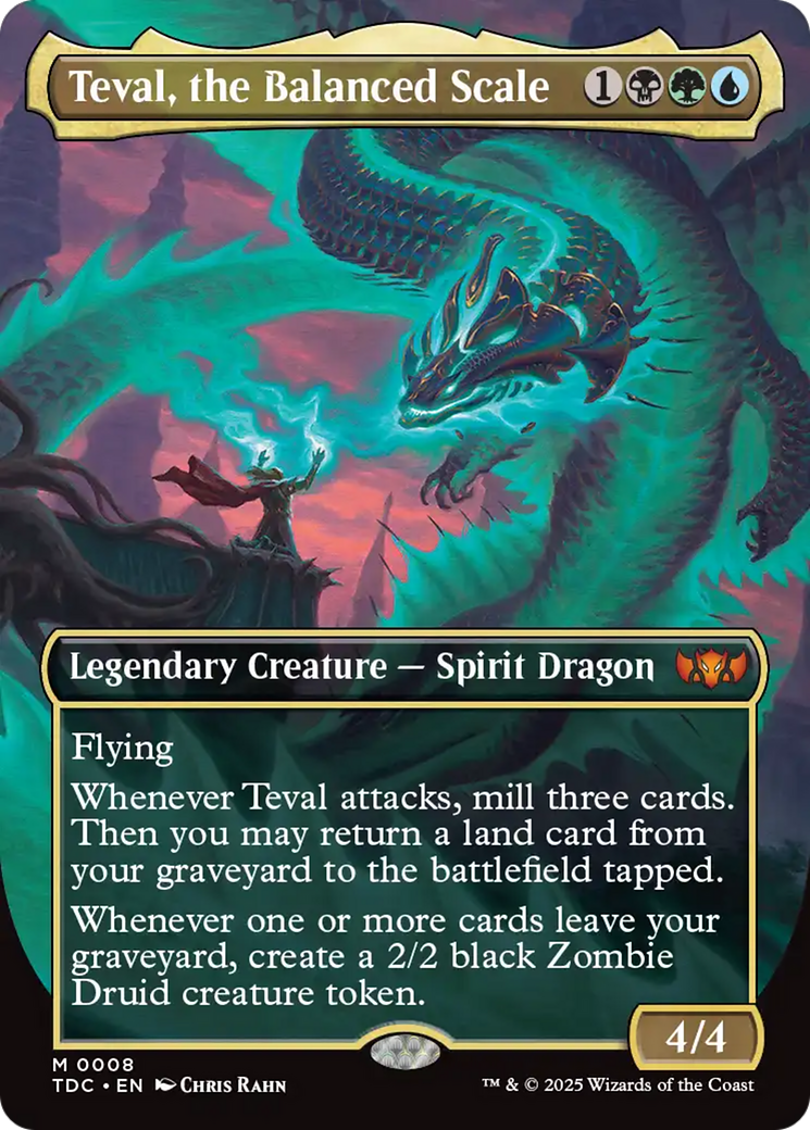 Teval, the Balanced Scale (Borderless) [Tarkir: Dragonstorm Commander] | Webway Games