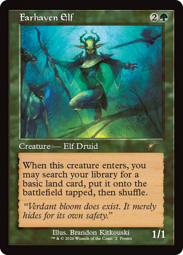 Farhaven Elf (Retro Frame) [Wizards Play Network 2026] | Webway Games
