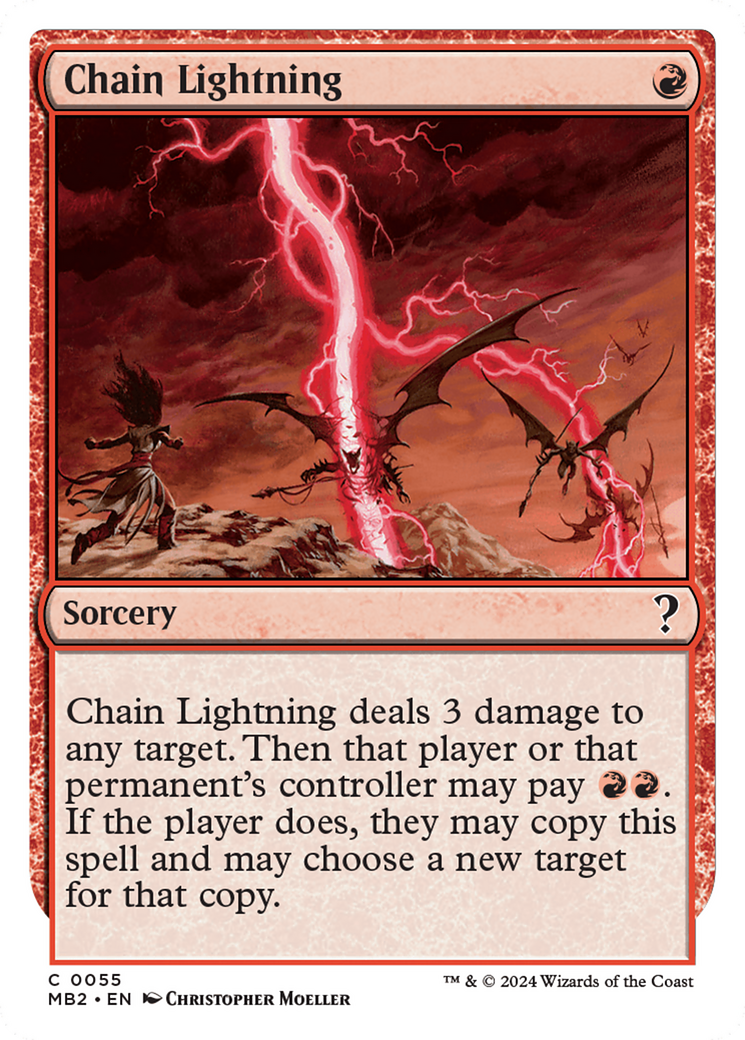 Chain Lightning (White Border) [Mystery Booster 2] | Webway Games
