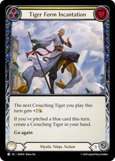 Tiger Form Incantation (Yellow) [ZEN018] (Part the Mistveil Zen Blitz Deck) | Webway Games