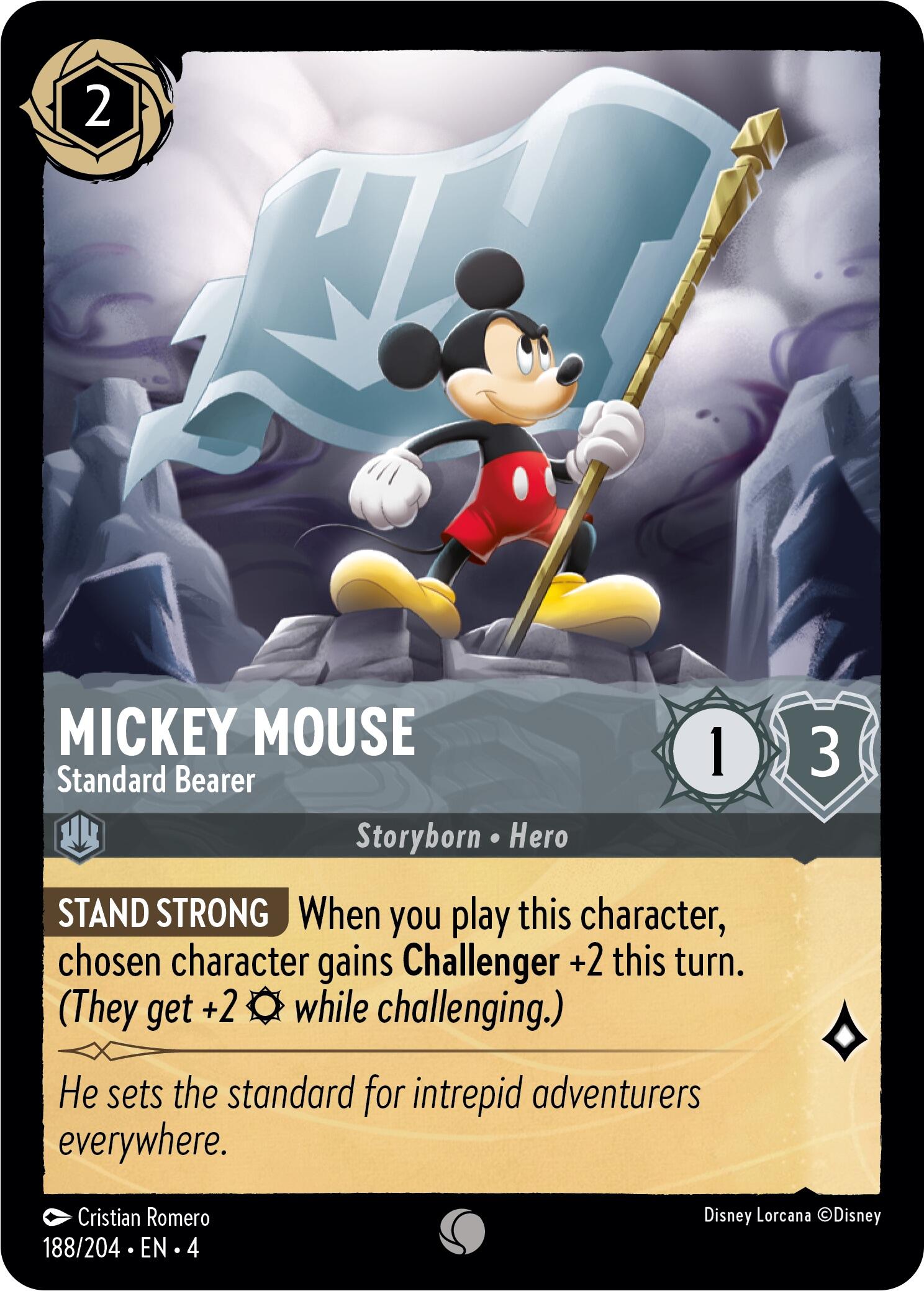 Mickey Mouse - Standard Bearer (188/204) [Ursula's Return] | Webway Games