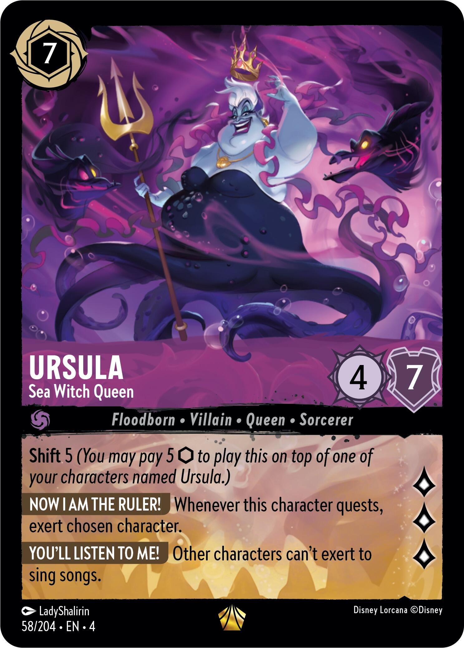 Ursula - Sea Witch Queen (58/204) [Ursula's Return] | Webway Games