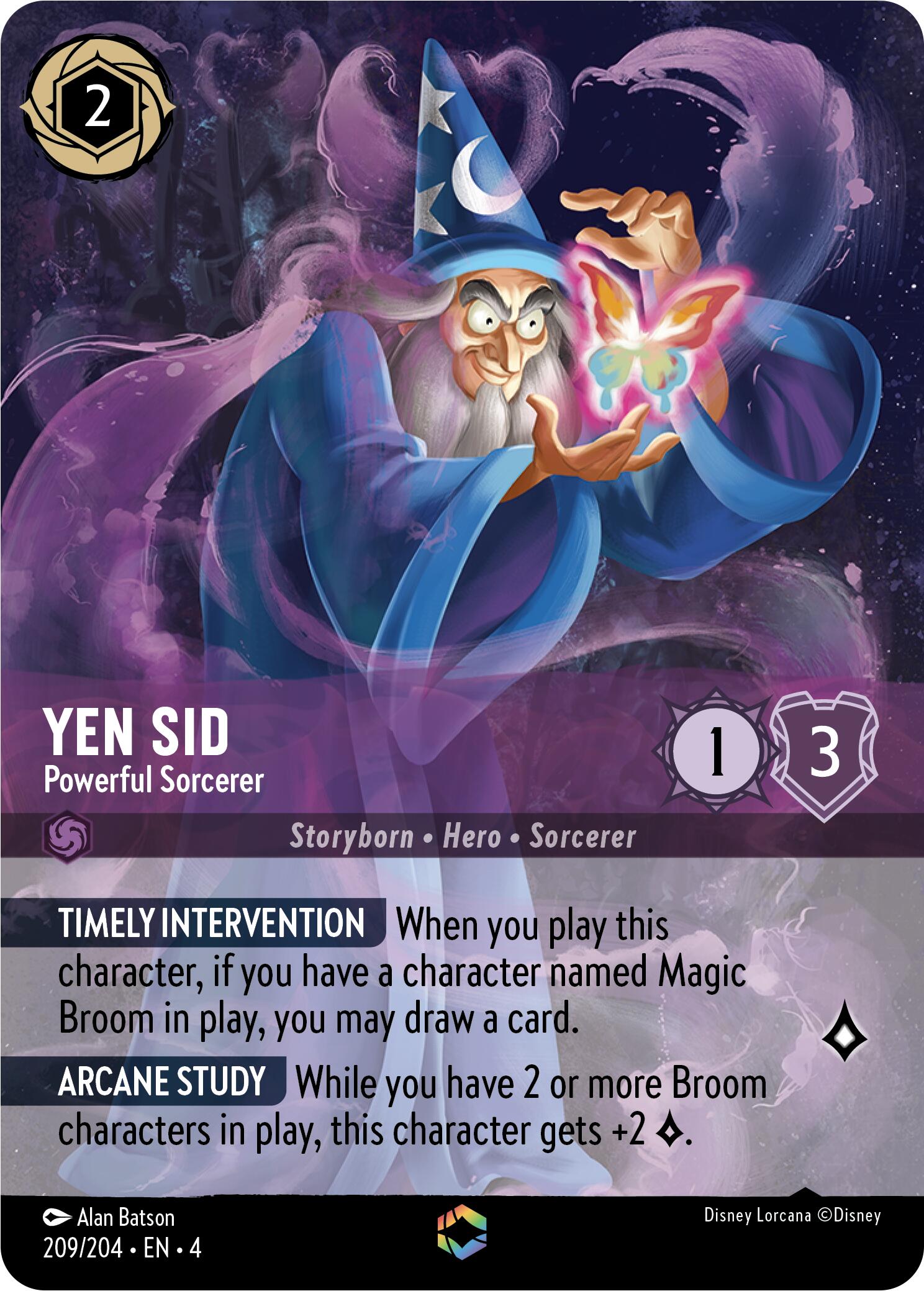 Yen Sid - Powerful Sorcerer (Enchanted) (209/204) [Ursula's Return] | Webway Games