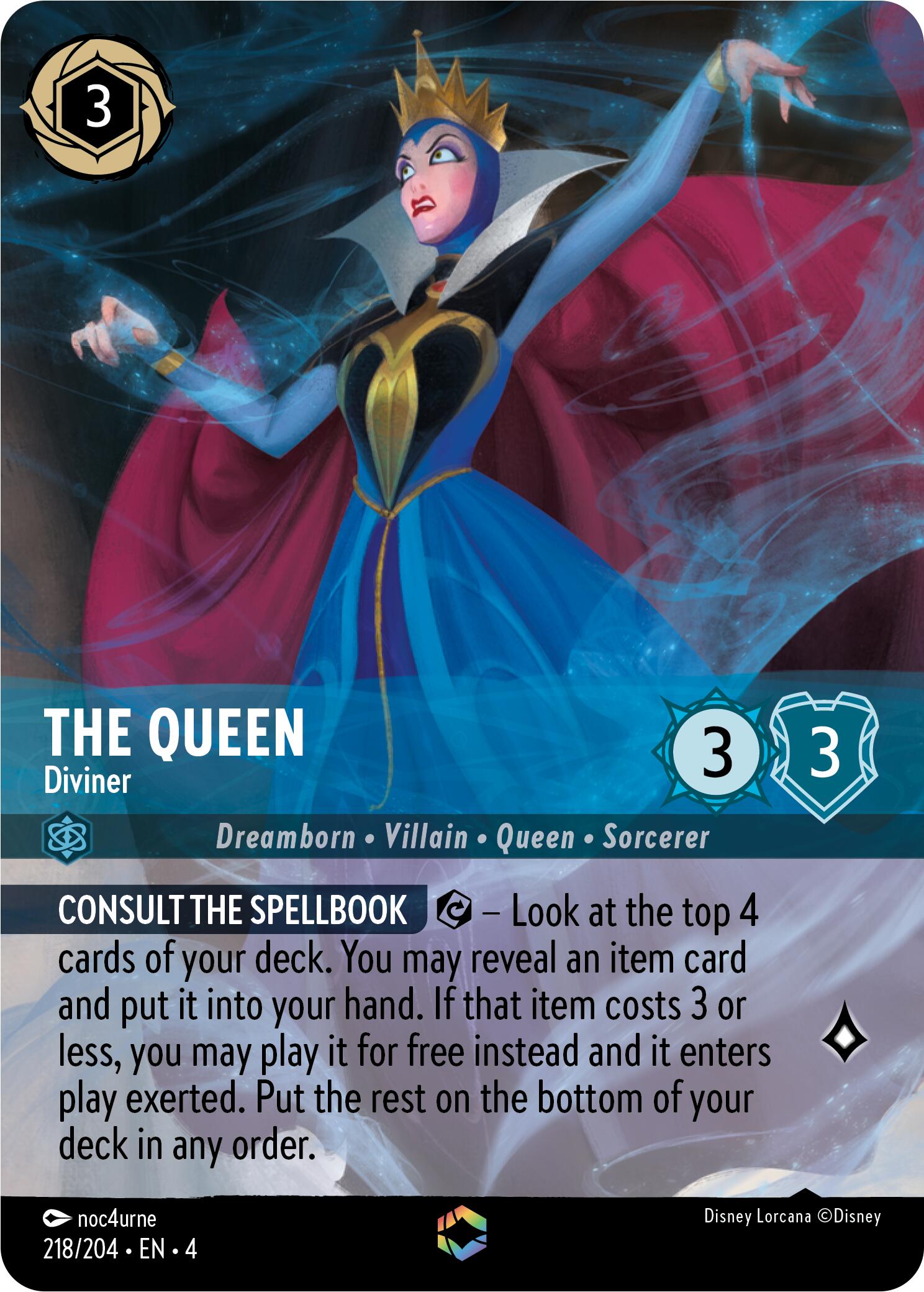The Queen - Diviner (Enchanted) (218/204) [Ursula's Return] | Webway Games
