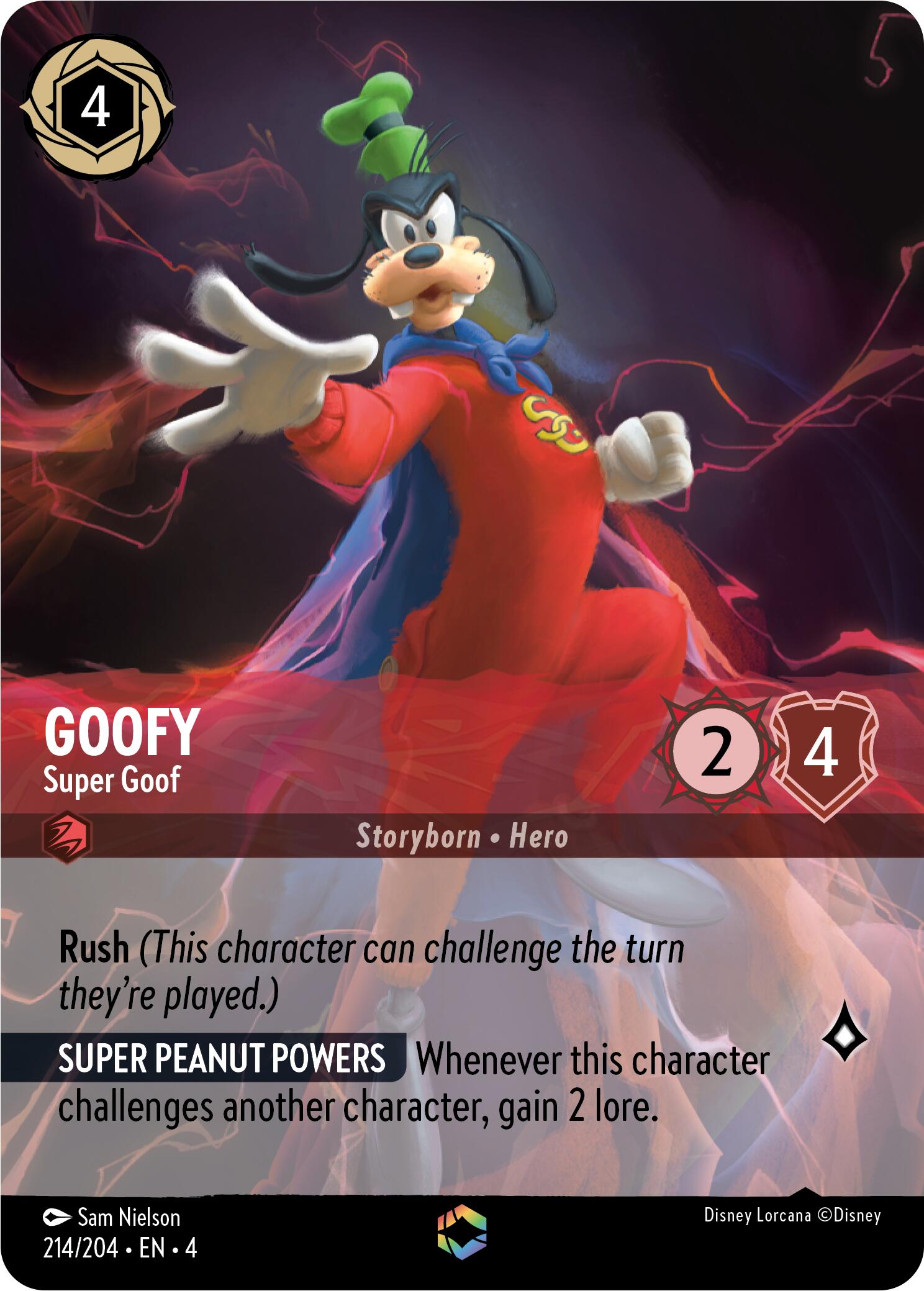 Goofy - Super Goof (Enchanted) (214/204) [Ursula's Return] | Webway Games