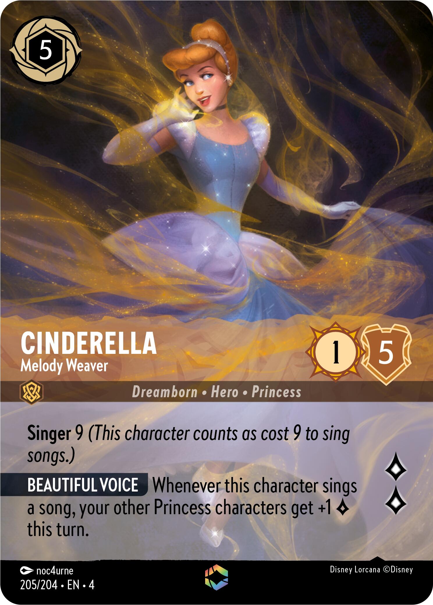 Cinderella - Melody Weaver (Enchanted) (205/204) [Ursula's Return] | Webway Games