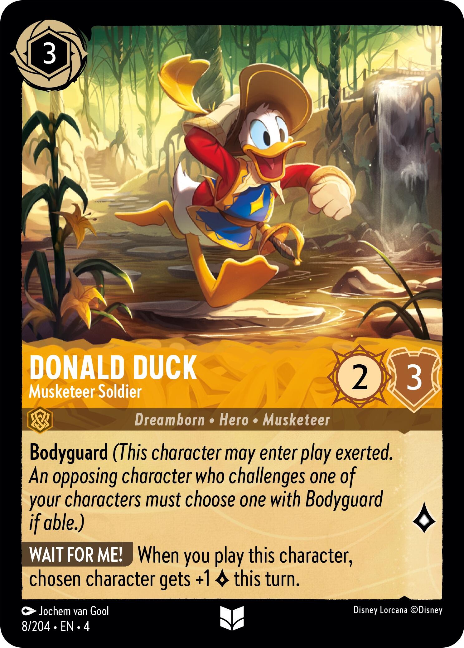 Donald Duck - Musketeer Soldier (8/204) [Ursula's Return] | Webway Games