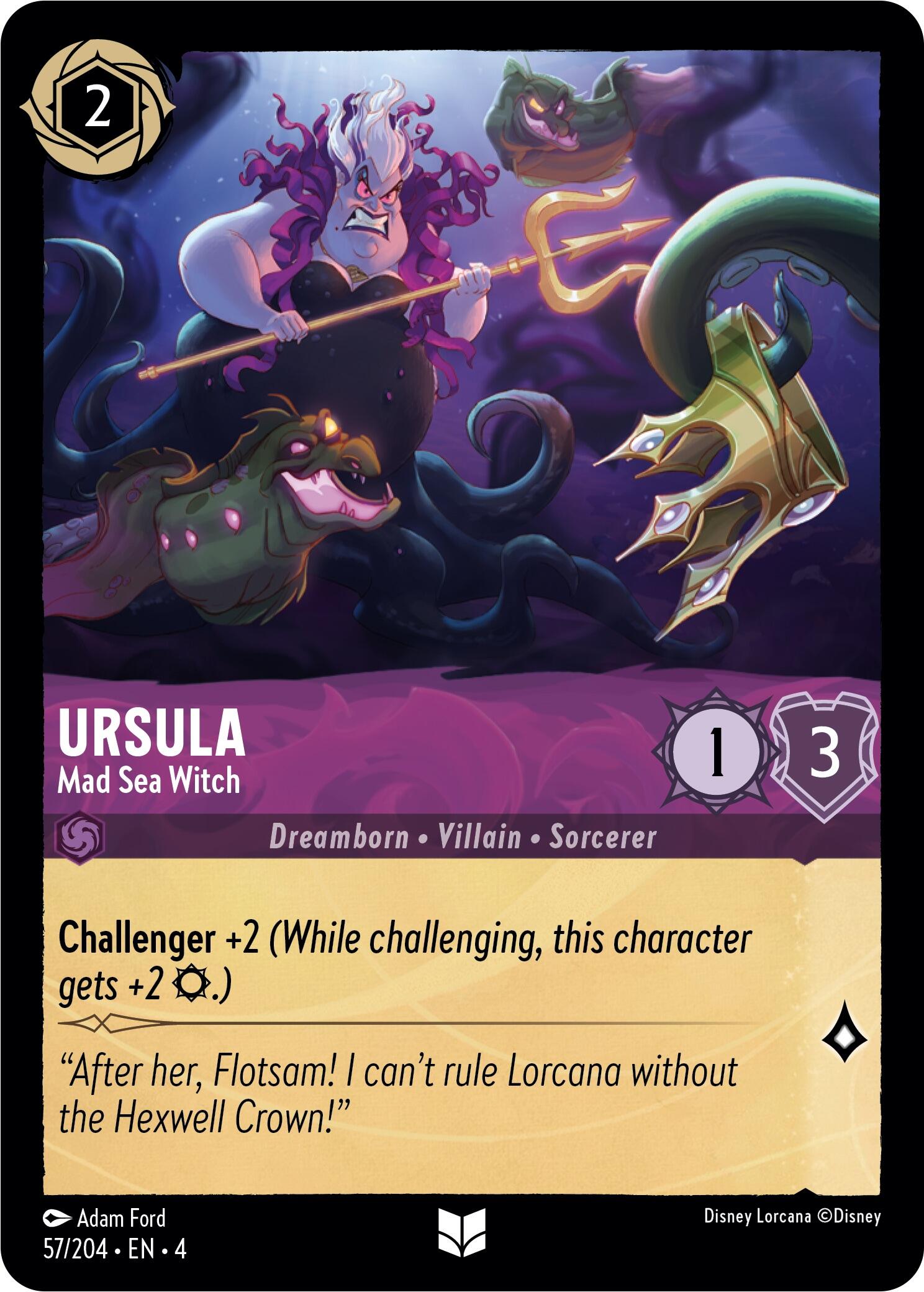 Ursula - Mad Sea Witch (57/204) [Ursula's Return] | Webway Games