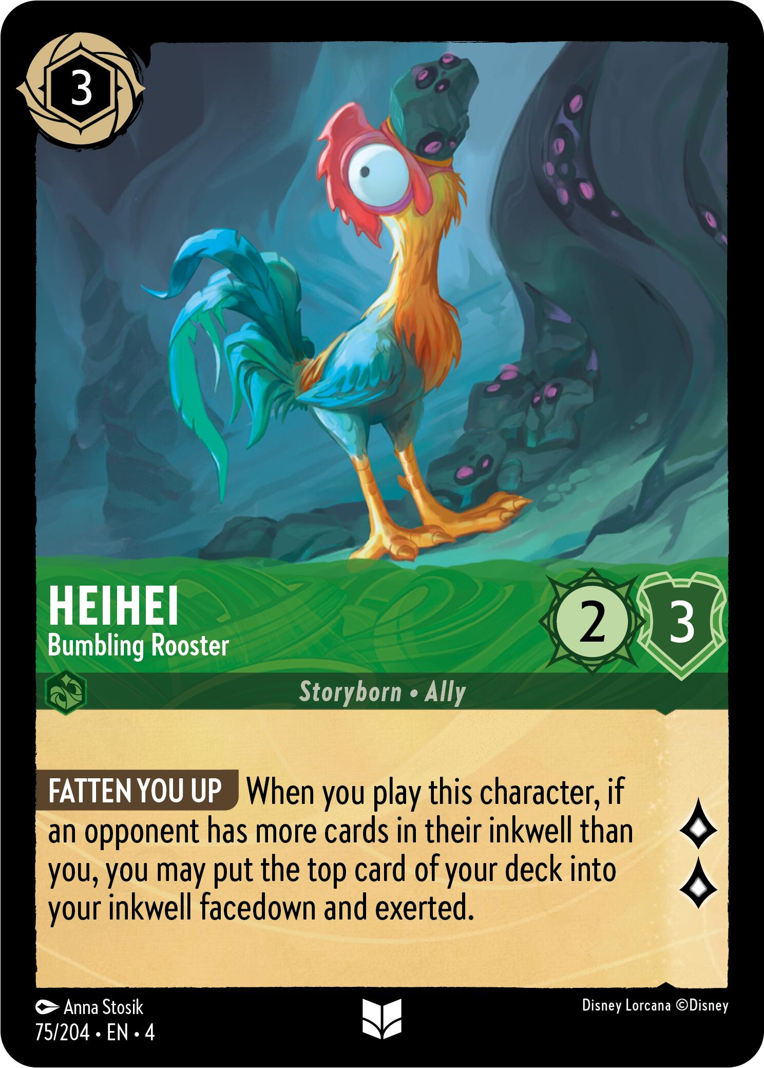 Heihei - Bumbling Rooster (75/204) [Ursula's Return] | Webway Games