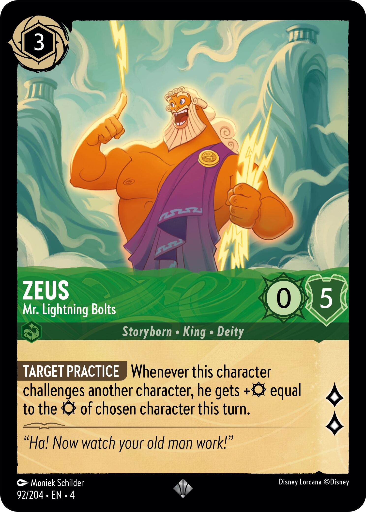 Zeus - Mr. Lightning Bolts (92/204) [Ursula's Return] | Webway Games