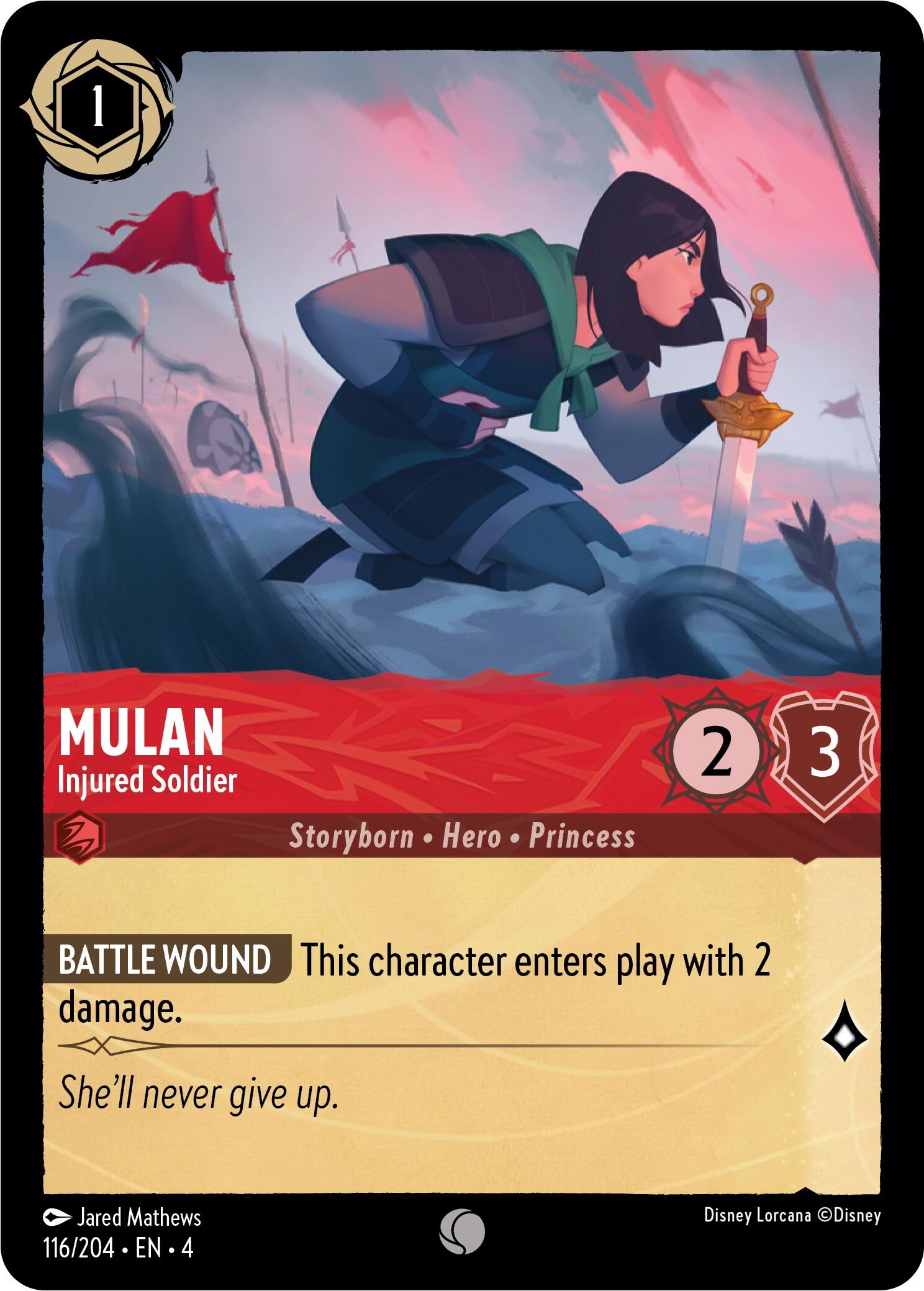 Mulan - Injured Soldier (116/204) [Ursula's Return] | Webway Games
