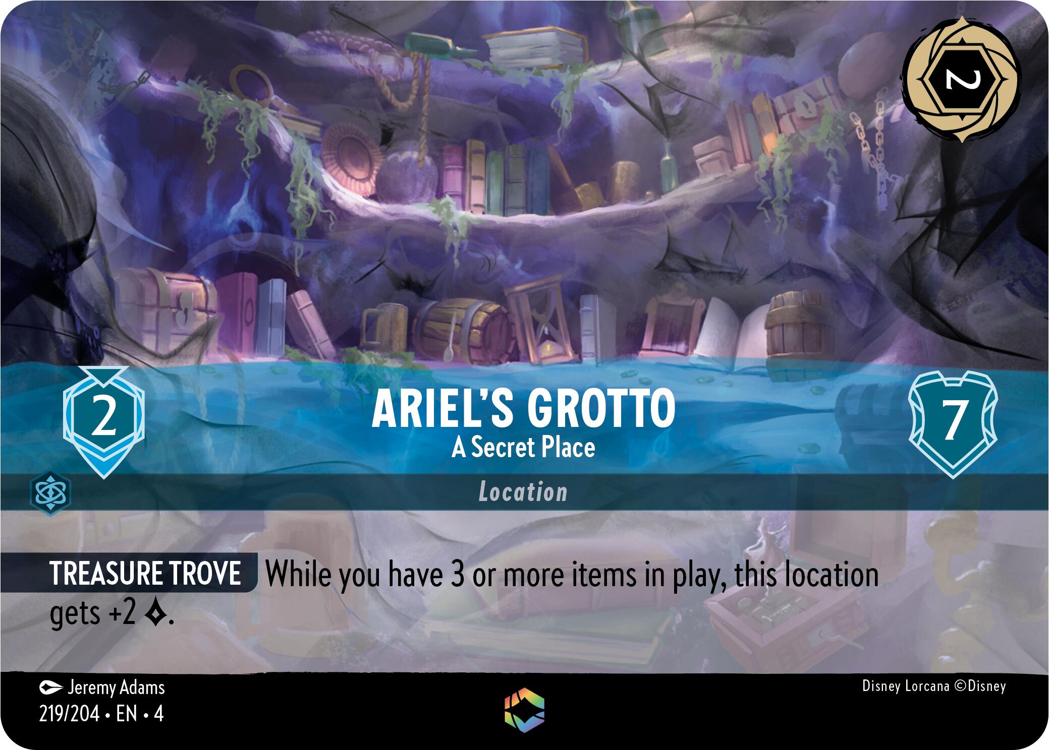 Ariel's Grotto - A Secret Place (Enchanted) (219/204) [Ursula's Return] | Webway Games