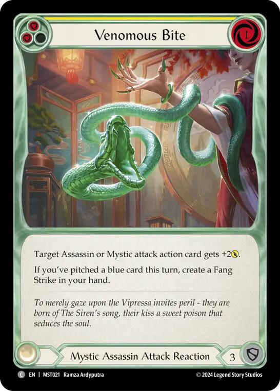 Venomous Bite (Yellow) [MST021] (Part the Mistveil)  Rainbow Foil | Webway Games