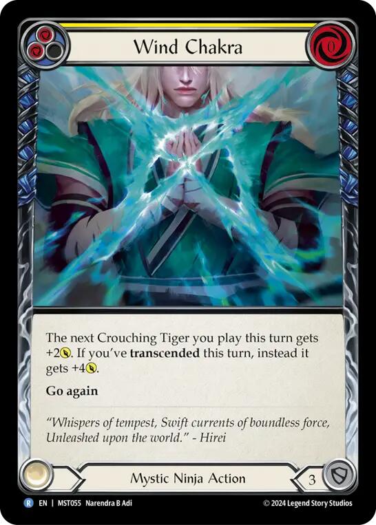 Wind Chakra (Yellow) [MST055] (Part the Mistveil)  Rainbow Foil | Webway Games