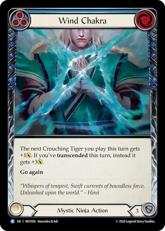 Wind Chakra (Blue) [MST056] (Part the Mistveil)  Rainbow Foil | Webway Games