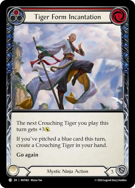 Tiger Form Incantation (Red) [MST063] (Part the Mistveil)  Rainbow Foil | Webway Games