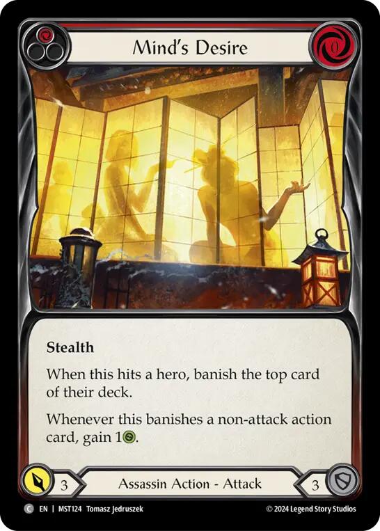 Mind's Desire (Red) [MST124] (Part the Mistveil)  Rainbow Foil | Webway Games