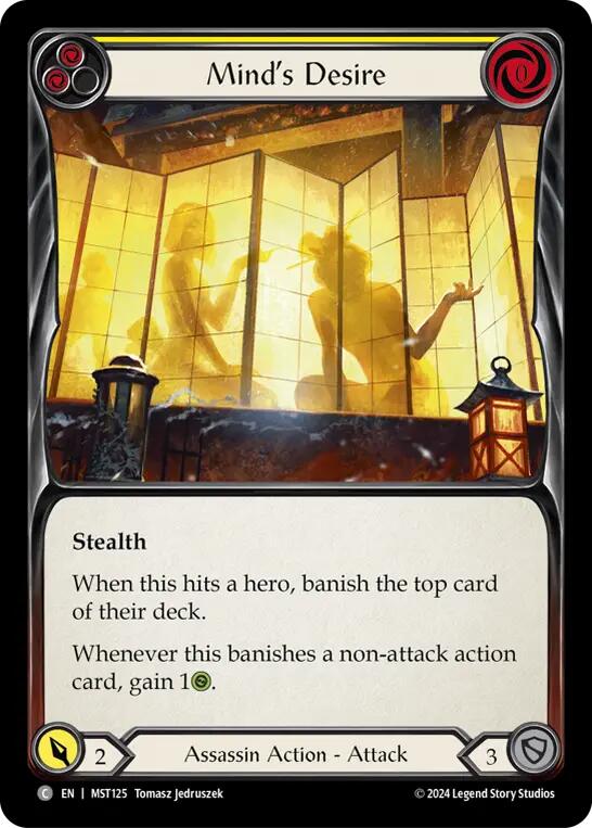Mind's Desire (Yellow) [MST125] (Part the Mistveil)  Rainbow Foil | Webway Games