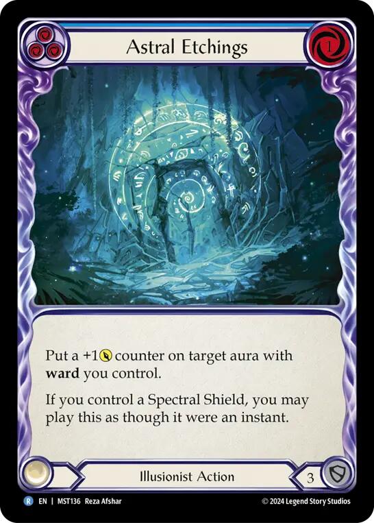 Astral Etchings (Blue) [MST136] (Part the Mistveil)  Rainbow Foil | Webway Games