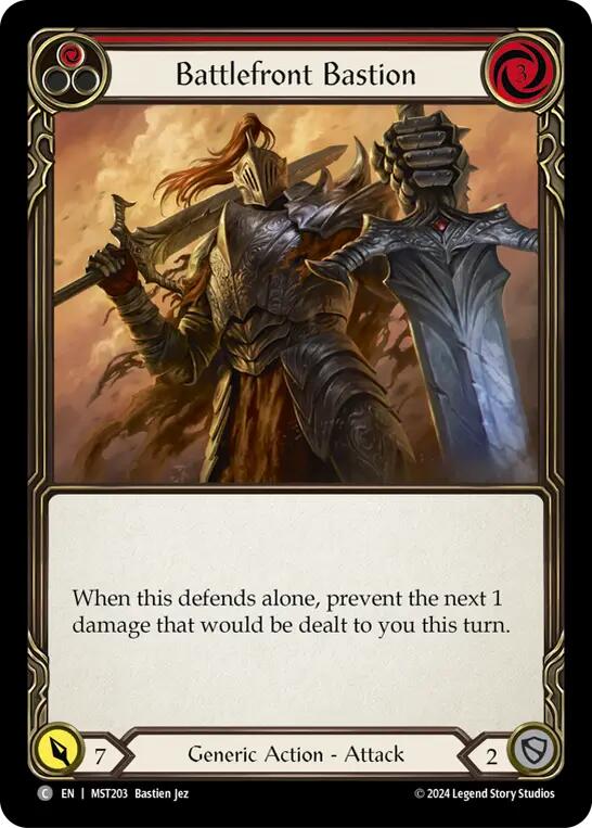 Battlefront Bastion (Red) [MST203] (Part the Mistveil)  Rainbow Foil | Webway Games